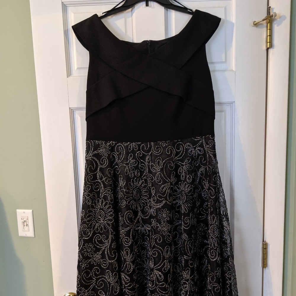 Alex Evenings Tea Length Cocktail Dress Sz 14